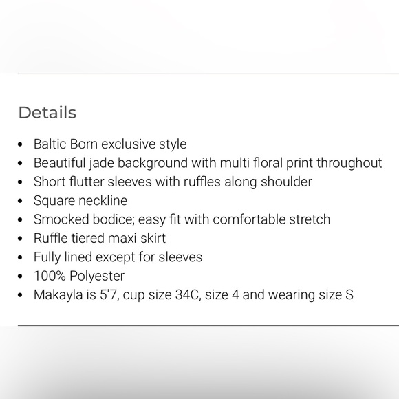 Baltic Born Floral Maxi Dress - 1X - Picture 15 of 16